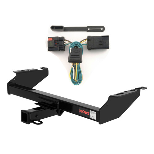 68 - 02 Dodge Ram 2500 Excluding roll pan bumper Curt 2", Class 3 Trailer Tow Hitch + 4-flat Wiring Kit 13310