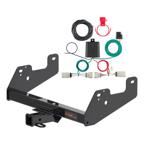 21 - 23 Ford F-150 w/ Backup Sensors & Excluding factory receiver or Police Responder Curt 2", Class 3 Trailer Tow Hitch + 4-way Wiring Kit 13475
