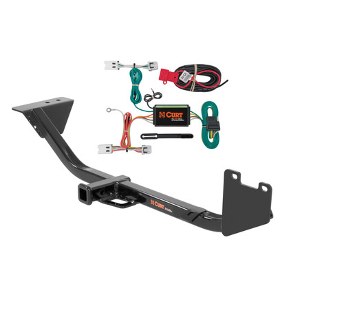 13 - 19 Nissan Sentra Sedan, excluding SR, SR Turbo and Nismo Curt 1-1/4", Class 1 Trailer Tow Hitch + 4-flat Wiring Kit 11349