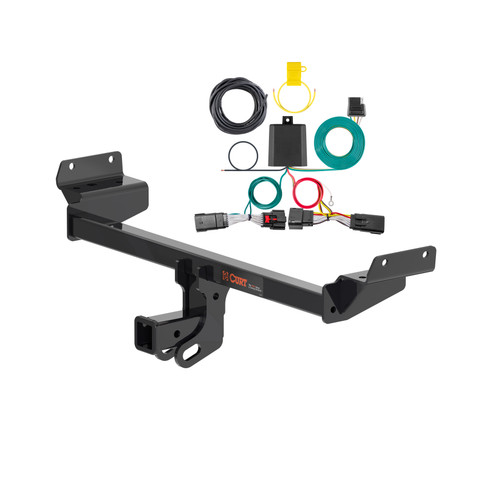 19 - 23 Lincoln Nautilus Curt 2", Class 3 Trailer Tow Hitch + 4-flat Wiring Kit 13452