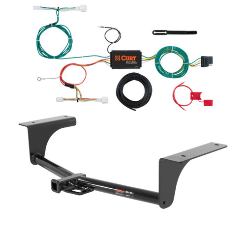 2018 - 2021 Mazda 6 Sedan Curt 1-1/4", Class 1 Trailer Tow Hitch + 4-flat Wiring Kit 11356
