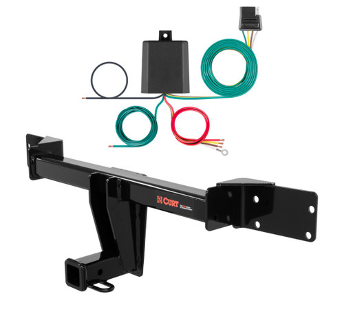 2015 - 2019 Mercedes-Benz GLA45 AMG Curt 2", Class 3 Trailer Tow Hitch + 4-flat Wiring Kit 13197