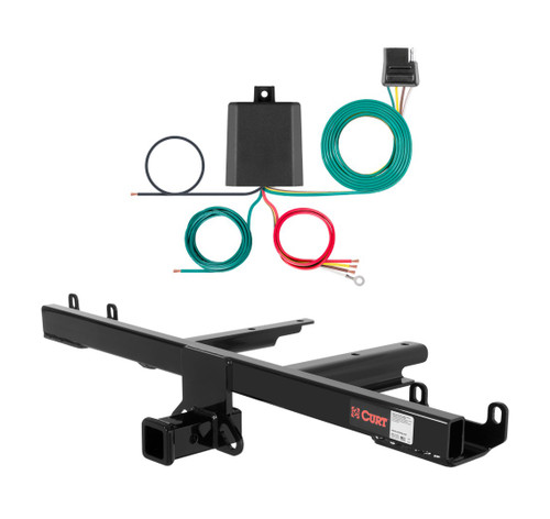 2008 - 2009 Mercedes-Benz ML550 Excluding air ride suspension Curt 2", Class 3 Trailer Tow Hitch + 4-flat Wiring Kit 13342