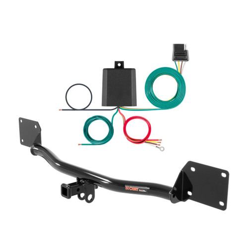 2008 - 2014 MINI Cooper Clubman and Clubman S Curt 1-1/4", Class 1 Trailer Tow Hitch + 4-flat Wiring Kit 11387