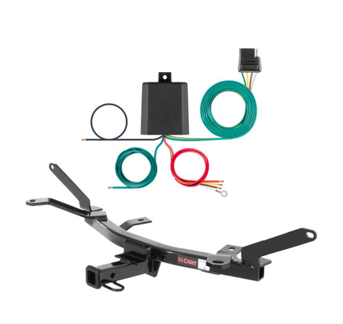 2006 Lincoln Zephyr Curt 1-1/4", Class 1 Trailer Tow Hitch + 4-flat Wiring Kit 11329