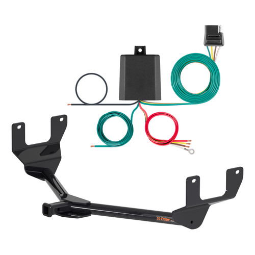 18 - 21 Lexus NX300 Curt 1-1/4", Class 2 Trailer Tow Hitch + 4-flat Wiring Kit 12172