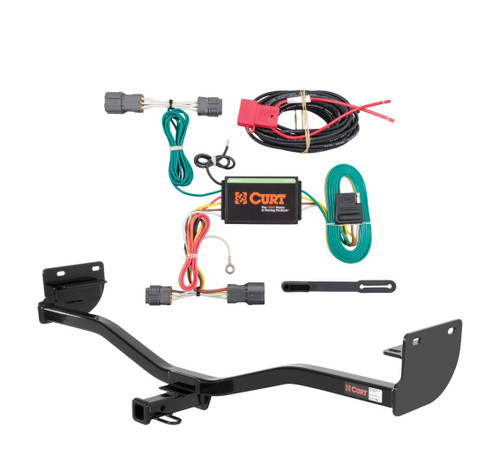 2010 - 2013 Kia Soul w/ LED taillights Curt 1-1/4", Class 1 Trailer Tow Hitch + 4-flat Wiring Kit 11110