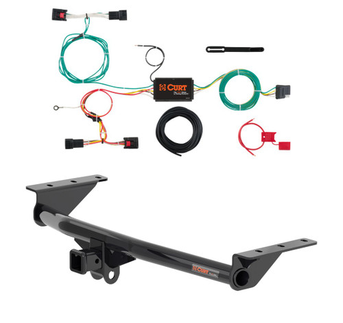 2015 - 2019 Land Rover Discovery Sport Excluding 5+2 seating Curt 2", Class 3 Trailer Tow Hitch + 4-flat Wiring Kit 13396