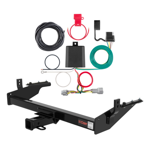 2003 Nissan Frontier Long bed Curt 2", Class 3 Trailer Tow Hitch + 4-flat Wiring Kit 13842