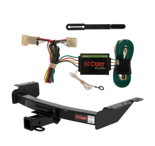 1997 - 2004 Oldsmobile Silhouette Curt 2", Class 3 Trailer Tow Hitch + 4-flat Wiring Kit 13344