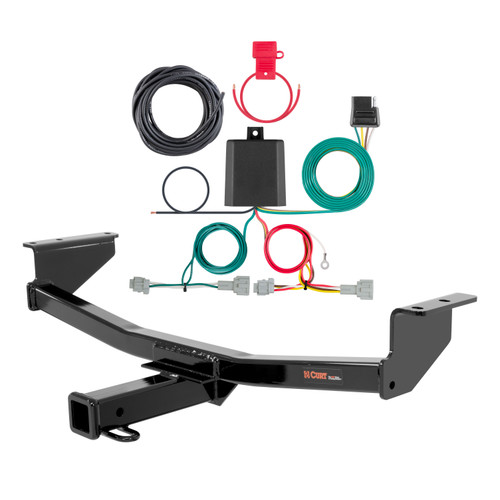 14 - 15 Nissan Rogue Select Curt 2", Class 3 Trailer Tow Hitch + 4-flat Wiring Kit 13204