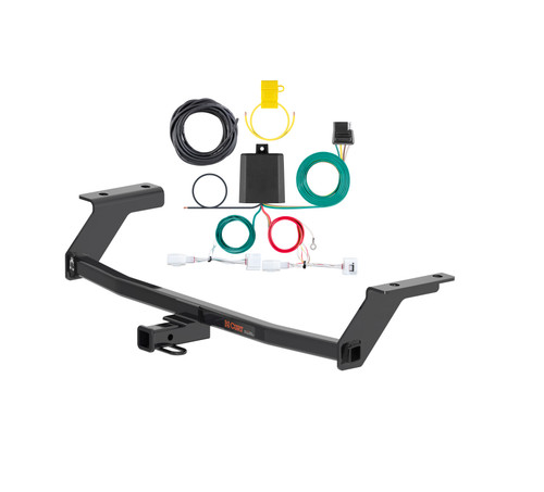 19 - 24 Mazda 3 Hatchback Curt 1-1/4", Class 1 Trailer Tow Hitch + 4-flat Wiring Kit 11633