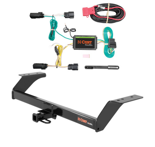 2017 - 2020 Lincoln MKZ Curt 1-1/4", Class 2 Trailer Tow Hitch + 4-flat Wiring Kit 12091