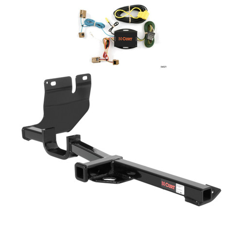 2007 - 2011 Nissan Versa Sedan Curt 1-1/4", Class 1 Trailer Tow Hitch + 4-flat Wiring Kit 11348