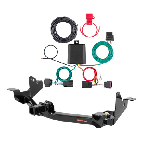 14 - 23 Ram ProMaster 3500 Standard length cargo van Curt 2", Class 3 Trailer Tow Hitch + 4-flat Wiring Kit 13207