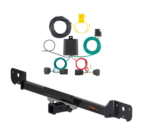 2022 - 2026 RAM ProMaster 1500 Excluding remote proximity keyless entry Curt 2", Class 3 Trailer Tow Hitch + 4-flat Wiring Kit 13295