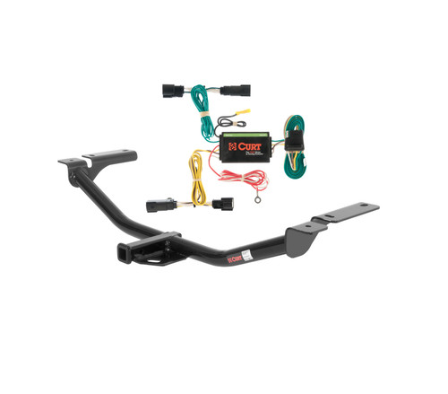 11 - 15 Lincoln MKX Fits beneath factory 1-1/4" receiver Curt 1-1/4", Class 2 Trailer Tow Hitch + 4-flat Wiring Kit 12036