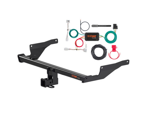 17 - 21 Mazda CX-5 Excluding diesel Curt 2", Class 3 Trailer Tow Hitch + 4-flat Wiring Kit 13315