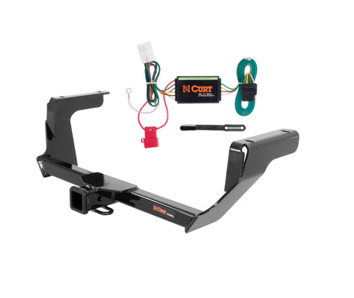 13 - 15 Subaru XV Crosstrek Curt 2", Class 3 Trailer Tow Hitch + 4-flat Wiring Kit 13135