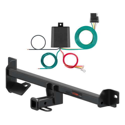 15 - 17 Nissan Micra Excluding SR Curt 1-1/4", Class 1 Trailer Tow Hitch + 4-flat Wiring Kit 11453