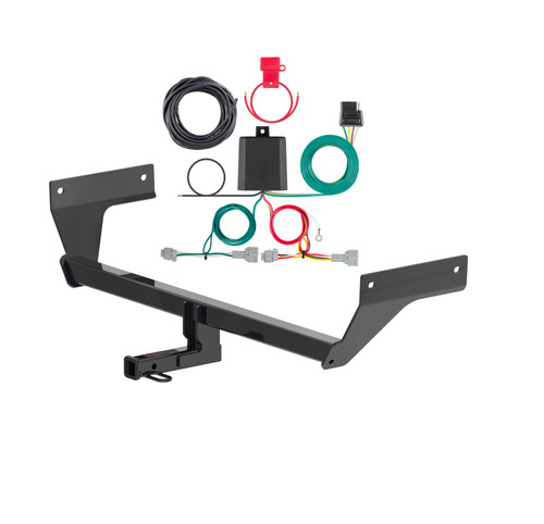 21 - 24 Nissan Rogue Curt 1-1/4", Class 2 Trailer Tow Hitch + 4-flat Wiring Kit 12202