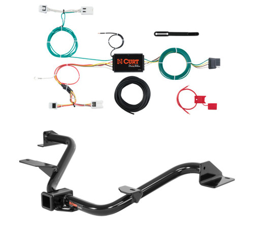 2013 - 2021 Nissan NV200 Curt 2", Class 3 Trailer Tow Hitch + 4-flat Wiring Kit 13165-1