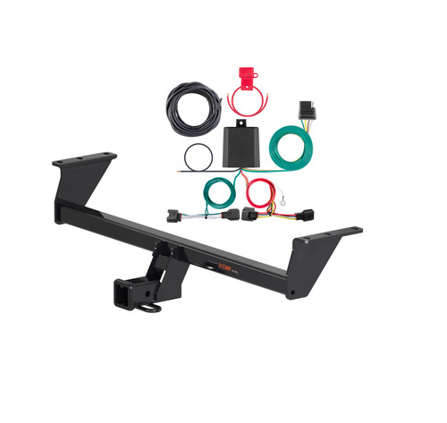 17 - 22 Nissan Rogue Sport Curt 2", Class 3 Trailer Tow Hitch + 4-flat Wiring Kit 13377-1