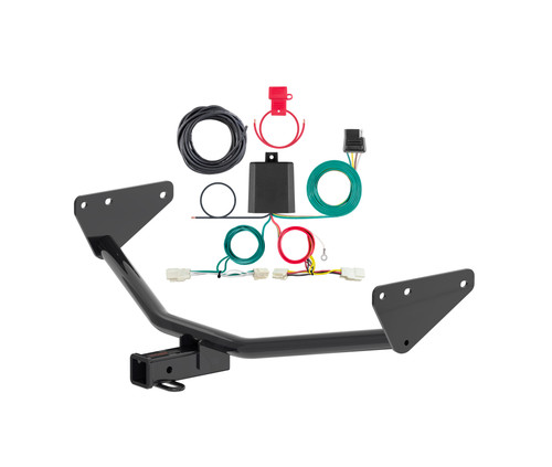 22 - 24 Mitsubishi Outlander Curt 2", Class 3 Trailer Tow Hitch + 4-flat Wiring Kit 13487
