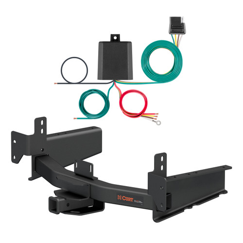 19 - 25 Ram 1500 Curt 2", Class 5 Trailer Tow Hitch + 4-flat Wiring Kit 15005