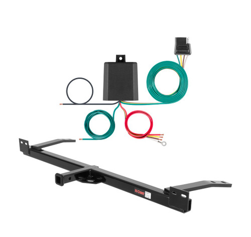 1983 - 1986 Pontiac Parisienne Sedan Curt 1-1/4", Class 2 Trailer Tow Hitch + 4-flat Wiring Kit 12009