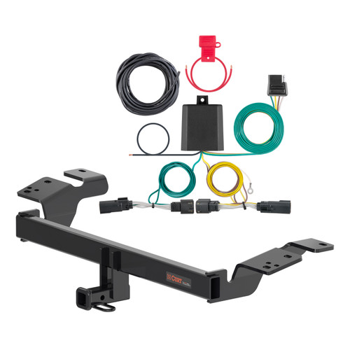 18 - 24 Toyota Camry Excluding Hybrid Curt 1-1/4", Class 1 Trailer Tow Hitch + 4-flat Wiring Kit 11576