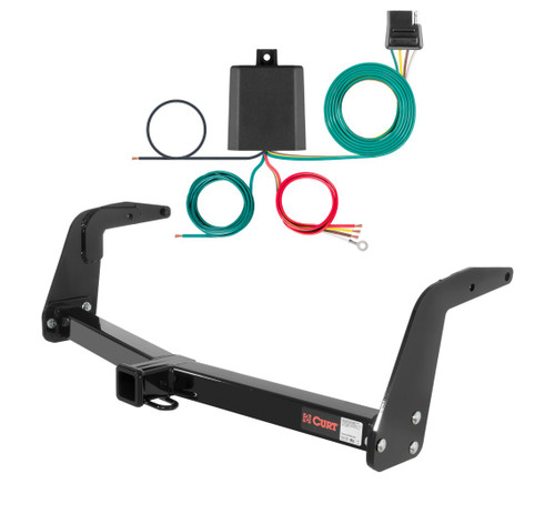 1992 - 1995 Toyota 4Runner With 31.5" or smaller spare tires Curt 2", Class 3 Trailer Tow Hitch + 4-flat Wiring Kit 13094