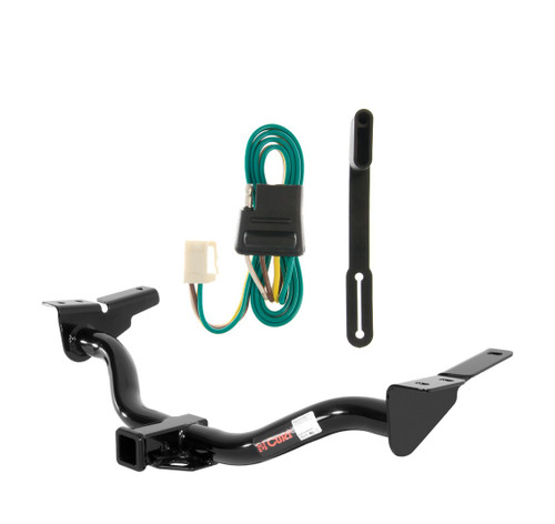 2001 - 2004 Mazda Tribute Without factory 1-1/4" receiver hitch Curt 2", Class 3 Trailer Tow Hitch + 4-flat Wiring Kit 13506