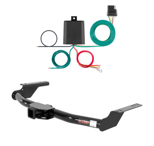 2003 - 2009 Toyota 4Runner Curt 2", Class 3 Trailer Tow Hitch + 4-flat Wiring Kit 13445