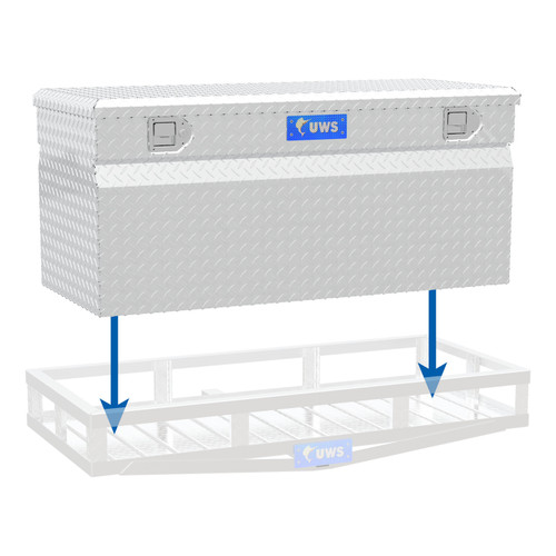UWS Bright Aluminum 48" Cargo Carrier Utility Chest Box TBC-48-DD UWS Bright Aluminum 48" Cargo Carrier Utility Chest Box TBC-48-DD