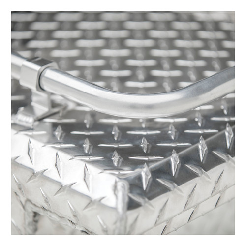 UWS Bright Aluminum 69" Secure Lock Crossover Truck Tool Box with Low Profile & Rail SL-69-LP-R