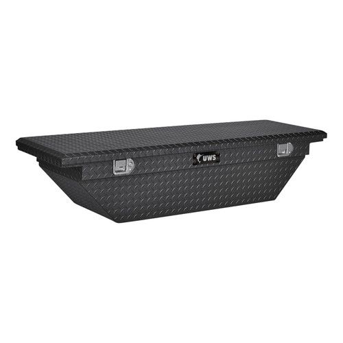 UWS Matte Black Aluminum 63" Angled Truck Tool Box, Low Profile TBS-63-A-LP-MB