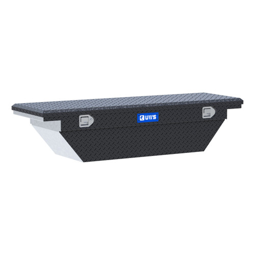 UWS Matte Black Aluminum 63" Angled Truck Tool Box, Low Profile TBS-63-A-LP-MB