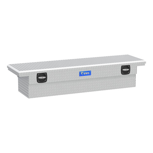 UWS Bright Aluminum 72" Secure Lock Truck Tool Box, Low Profile SL-72-LP