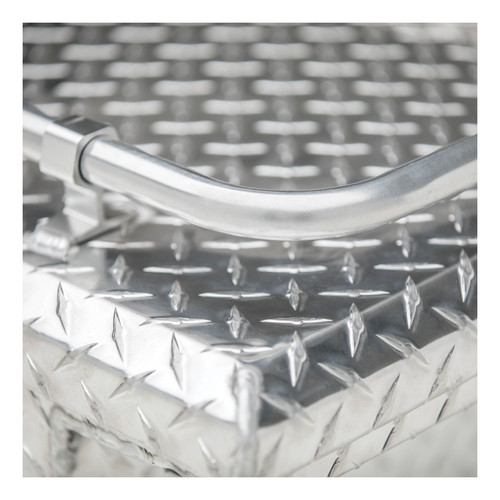 UWS Bright Aluminum 72" Secure Lock Crossover Truck Tool Box with Low Profile & Rail SL-72-LP-R