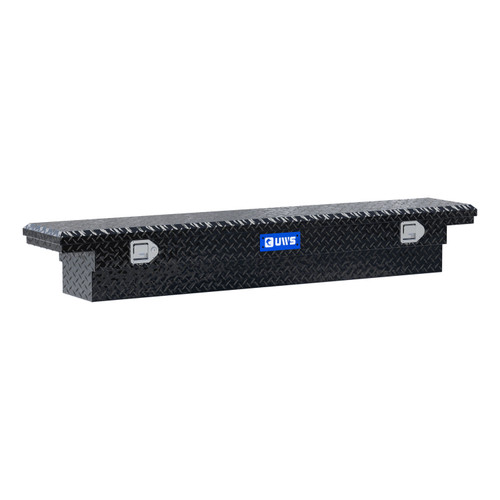 UWS Gloss Black Aluminum 69" Slim Truck Tool Box, Low Profile TBS-69-SL-LP-B