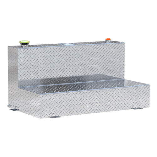 UWS 75-Gallon L-Shape Bright Aluminum Transfer Tank TT-75-L-T-P