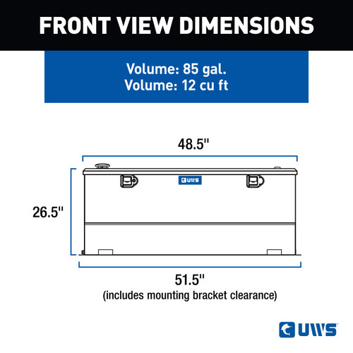 UWS 85-Gallon Combo Bright Aluminum Transfer Tank TT-85-COMBO