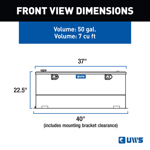 UWS 50-Gallon Combo Bright Aluminum Transfer Tank TT-50-COMBO