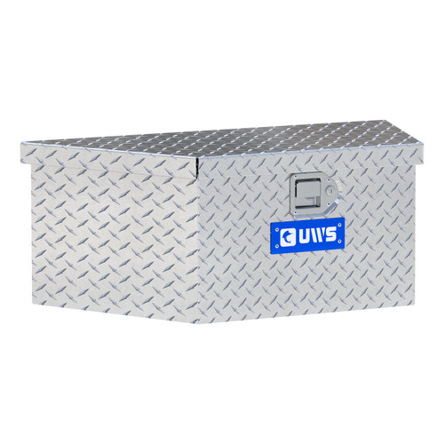 UWS Bright Aluminum 34" Trailer Tongue Box with Low Profile TBV-34-LP