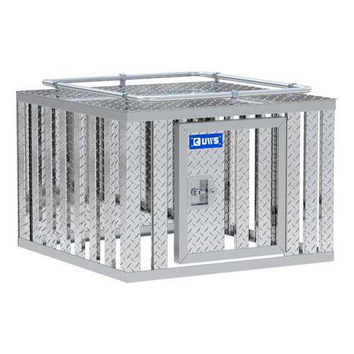 UWS Bright Aluminum 36" x 36" Single-Door Dog Box DB-3636