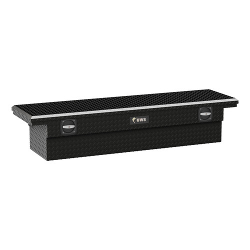 UWS Gloss Black 72" Secure Lock Truck Tool Box, Low Profile SL-72-LP-BLK