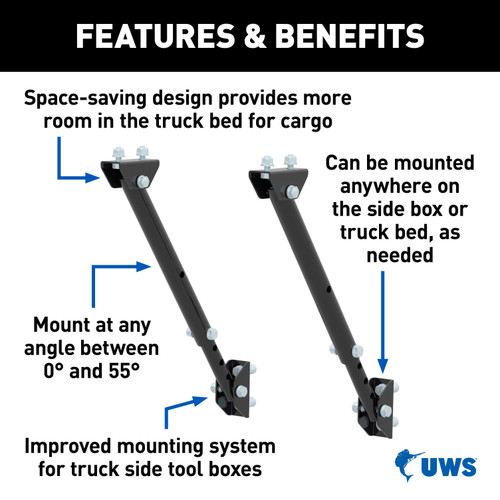 UWS Adjustable Universal Legs for Truck Side Boxes TBSM-MK2