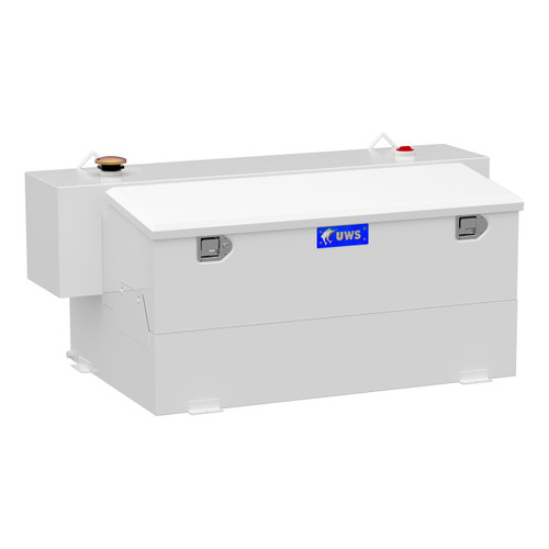 UWS White Hammerhead-Style 100-Gallon Steel-Aluminum Combo Transfer Tank ST-100HH-CB-W UWS White Hammerhead-Style 100-Gallon Steel-Aluminum Combo Transfer Tank ST-100HH-CB-W