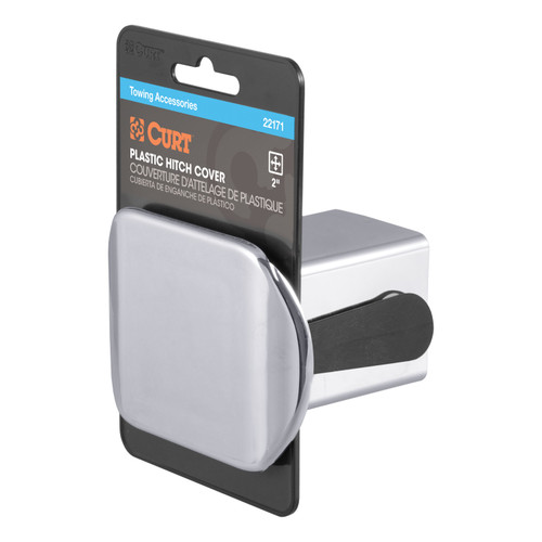 CURT 2" Chrome Plastic Hitch Tube Cover (Packaged) Trailer Hitch Cover